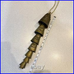 Vintage Brass Bedouin Camel Bells Graduated in Size Antique 17 Inches