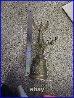 Vintage Brass Bell Inscribed Vocem-Meam-A Ovime-Tangit 4 1/4 Diameter