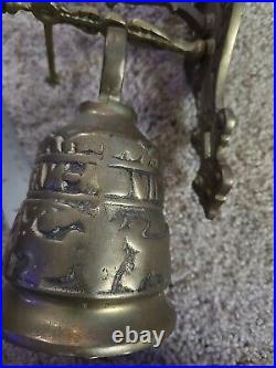 Vintage Brass Bell Inscribed Vocem-Meam-A Ovime-Tangit 4 1/4 Diameter