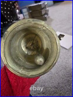 Vintage Brass Bell Inscribed Vocem-Meam-A Ovime-Tangit 4 1/4 Diameter