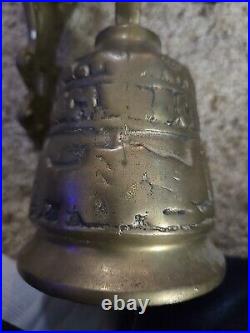 Vintage Brass Bell Inscribed Vocem-Meam-A Ovime-Tangit 4 1/4 Diameter