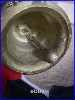 Vintage Brass Bell Inscribed Vocem-Meam-A Ovime-Tangit 4 1/4 Diameter
