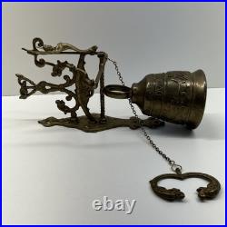 Vintage Brass Bell Whoever Touches Me Hears My Voice Latin From Europe VGC