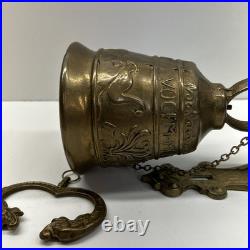 Vintage Brass Bell Whoever Touches Me Hears My Voice Latin From Europe VGC