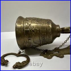 Vintage Brass Bell Whoever Touches Me Hears My Voice Latin From Europe VGC