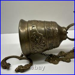 Vintage Brass Bell Whoever Touches Me Hears My Voice Latin From Europe VGC
