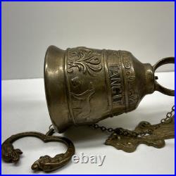 Vintage Brass Bell Whoever Touches Me Hears My Voice Latin From Europe VGC