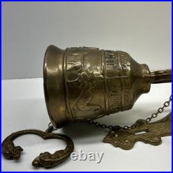 Vintage Brass Bell Whoever Touches Me Hears My Voice Latin From Europe VGC