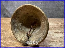 Vintage Brass/Bronze Hand Bell Kneeling Figure Prayer Spiritual Antique Unique