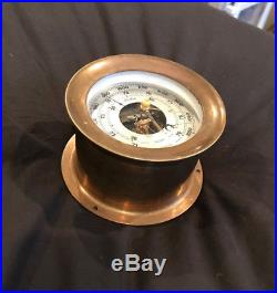Vintage Brass Chelsea Ships Bell Clock 6 ww1 ww2 Barometer