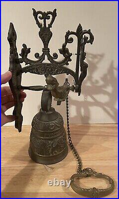 Vintage Brass Church Wall Bell For Sanctuary & Sacristy Made In Tiawan