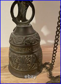 Vintage Brass Church Wall Bell For Sanctuary & Sacristy Made In Tiawan