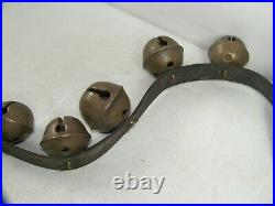 Vintage Brass Crotal Horse Sleigh Bells 17 Bells Large no. 7-14 Bill Schall