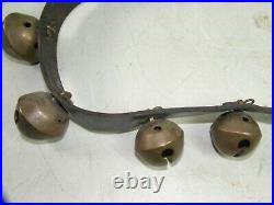 Vintage Brass Crotal Horse Sleigh Bells 17 Bells Large no. 7-14 Bill Schall