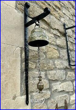 Vintage Brass Door Bell Pub Wall School Ornate