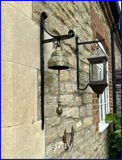 Vintage Brass Door Bell Pub Wall School Ornate