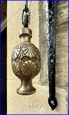 Vintage Brass Door Bell Pub Wall School Ornate