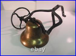 Vintage Brass Door Bell antique door knocker front porch dinner bell ice cream