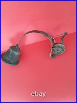 Vintage Brass Door/shop Keepers Bell With Metal And Brass Sprung Hanging Arm