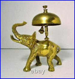 Vintage Brass Elephant Desk Concierge Bell