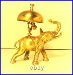 Vintage Brass Elephant Desk Concierge Bell