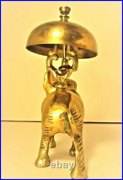 Vintage Brass Elephant Desk Concierge Bell