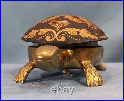 Vintage Brass Hotel Turtle Bell Damasquinado Boj Eibar Spain Working