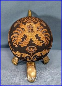 Vintage Brass Hotel Turtle Bell Damasquinado Boj Eibar Spain Working