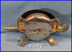 Vintage Brass Hotel Turtle Bell Damasquinado Boj Eibar Spain Working