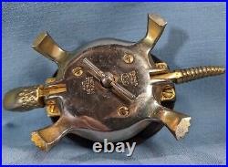Vintage Brass Hotel Turtle Bell Damasquinado Boj Eibar Spain Working