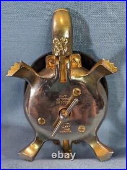 Vintage Brass Hotel Turtle Bell Damasquinado Boj Eibar Spain Working