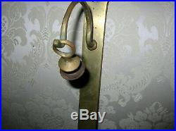 Vintage Brass Hurricane Sconces With Smoke Bell