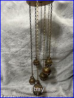 Vintage Brass Indian Elephant Claw Bell Wind Chime