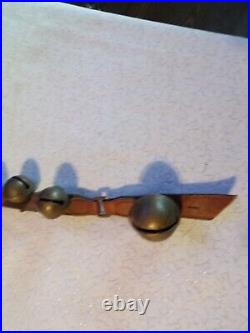 Vintage Brass & Leather Sleigh Bells Awesome