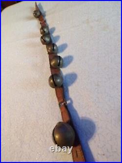 Vintage Brass & Leather Sleigh Bells Awesome