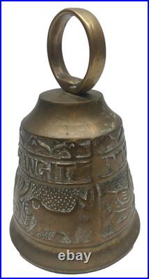 Vintage Brass Monastery Bell Vocem Meam Audit Qui Me Tangit Gothic Church 6 Tal