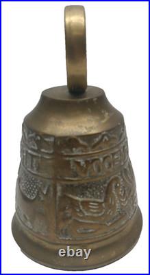 Vintage Brass Monastery Bell Vocem Meam Audit Qui Me Tangit Gothic Church 6 Tal
