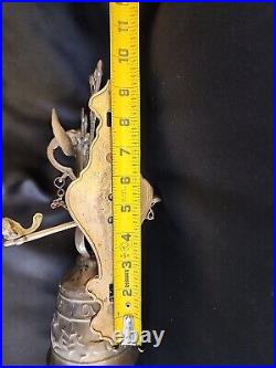 Vintage Brass Ornate Door Knocker & Bell With Vocem-Meam Audi Qui-Me-Tangit