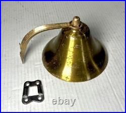Vintage Brass Perko Marine Boat Bell 5 With Clapper & Ship Bell Bracket