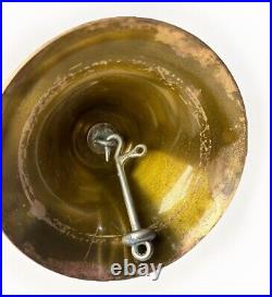 Vintage Brass Perko Marine Boat Bell 5 With Clapper & Ship Bell Bracket