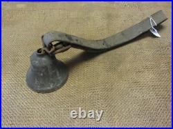 Vintage Brass Sheep Cow Bell on a Leather Strap Antique Old Iron Farm 10622