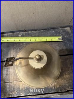 Vintage Brass Ship Bell Gong Wall Mount Arm Nautical Maritime 9 Industrial