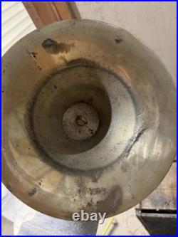 Vintage Brass Ship Bell Gong Wall Mount Arm Nautical Maritime 9 Industrial