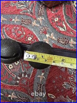 Vintage Brass Sleigh Bells 23 Crotal bells with brass heart On Leather Strap