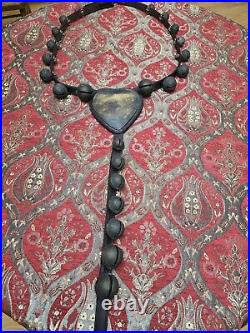 Vintage Brass Sleigh Bells 23 Crotal bells with brass heart On Leather Strap