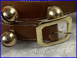 Vintage Brass Sleigh Bells 51 Equestrian Leather Strap 16 Graduating Bells