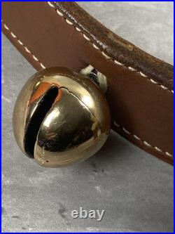 Vintage Brass Sleigh Bells 51 Equestrian Leather Strap 16 Graduating Bells