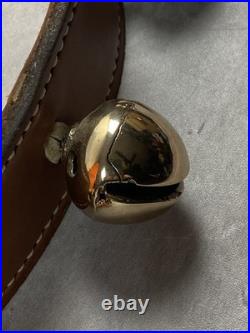 Vintage Brass Sleigh Bells 51 Equestrian Leather Strap 16 Graduating Bells