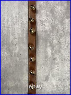 Vintage Brass Sleigh Bells 51 Equestrian Leather Strap 16 Graduating Bells