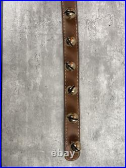 Vintage Brass Sleigh Bells 51 Equestrian Leather Strap 16 Graduating Bells